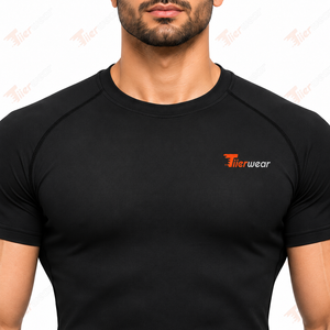 Camisetas Deportivas Elásticas para Hombre, Compresión, Corte Ajustado, 100% Algodón, Transpirables, Ligeras, Manga Corta, Estilo Deportivo - Product Image 5