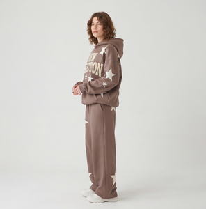 Men <b>Women</b> Printed Pullover Hooded <b>Tracksuit</b> Winter Casual Full Length Drop Shoulder Sweat Hoodie Wide Leg Pants Unisex 2 1 - Product Image 3