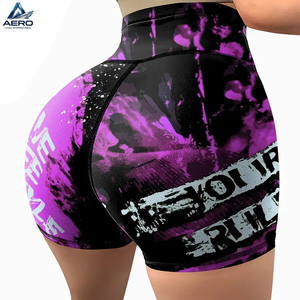 Shorts Deportivos de Cintura Alta, de la Mejor Calidad, con Efecto Tie Dye, Elásticos, Levanta Glúteos, para Fitness, Running y Actividades al Aire Libre, en Rosa y Negro - Product Image 6