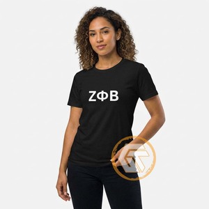 GREEK TREASURES Camisetas de la Hermandad Zeta Phi Beta para Mujer, Jersey Sólido, Casual, Bordado, Transpirable, 100% Algodón - Product Image 2