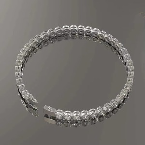 Lab Grown Diamond Tennis Bracelet for Women and <b>Men</b>, Certified Diamond Tennis Bracelet, 14k Solid Gold Round Diamond Bracelet - Product Image 3