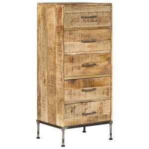 Commode de taille moyenne en bois de manguier massif, styles variés - Product Image 1