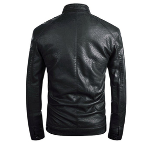 Chaqueta de Cuero Personalizada Premium para Hombre, Estilo Motero Clásico, Logotipo OEM, Prenda Exterior de Cuero Elegante de Alta Calidad - Product Image 2