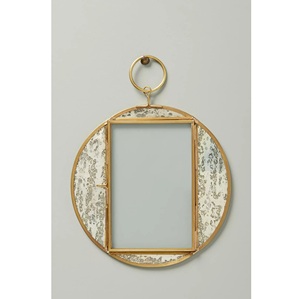 High Rectangular Brass Acrylic Photo Frame With Inlay Dried Flowers Handmade <b>Tabletop</b> Display Vertical Orientation - Product Image 6
