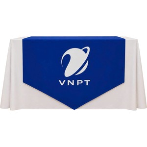 Bandera de Escritorio Inova Cross VNPT Azul de Poliéster con Impresión Digital, Asta de Aluminio, Duradera, para Actividades Promocionales - Product Image 1