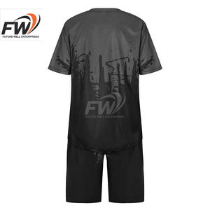 Conjunto Deportivo Informal de Verano para Hombre, Camiseta y Pantalones Cortos con Logotipo, Transpirable, Unisex, 100% Algodón, Personalizable OEM - Product Image 2