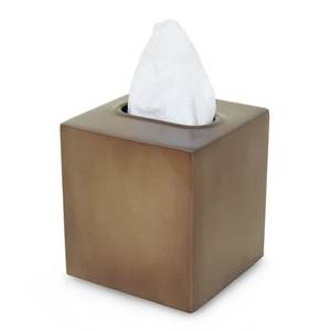 Caja de pañuelos de metal con acabado dorado en forma de rectángulo para encimera de baño, decoración de mesa para el hogar y la oficina. - Product Image 5