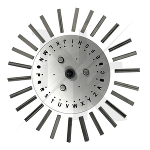 Cortador de discos alfabéticos de acero inoxidable de primera calidad, letras mayúsculas de la A a la Z, tamaño: 6 mm, juego de 26 punzones, rápido, eficaz y fácil de usar. - Product Image 4