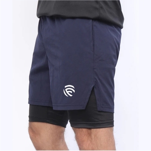 Shorts de Compresión Micro Premium Unisex Azul Marino/Negro - Product Image 6