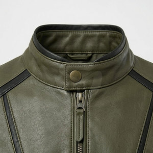Classic Leather Jacket With Soft Lining Zipper Closure Winter Jacket For Streetwear Outdoor And Export Business - Product Image 6