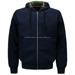 Fabricant en vrac de sweats à capuche en coton 400GSM tricotés confortables de couleur unie avec fermeture éclair et impression bouffante personnalisée - Product Image 4