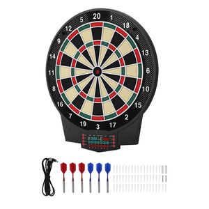 Cible de fléchettes électronique de 15,5 pouces avec 43 jeux et plus de 320 variations pour 8 joueurs, incluant 6 tiges de fléchettes et des ailettes - Product Image 1