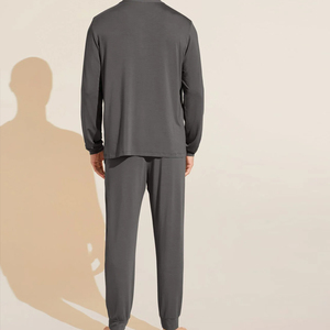 Conjunto de pijama para hombre, ropa de dormir ligera, cómoda, de dos piezas, ropa de noche suave para estar en casa - Product Image 5