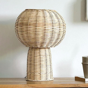 Table <b>lamp</b> with webbing lampshade handmade rattan <b>lamps</b> for weddings & parties decorations - Product Image 3