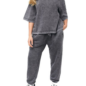 กางเกงจ็อกเกอร์วินเทจทรงหลวมสำหรับผู้หญิง ผ้าฟลีซน้ำหนักเบา สกรีนโลโก้ได้ตามต้องการ แฟชั่นสตรีทแวร์ฮิปฮอป สไตล์ลำลอง ขายส่ง - Product Image 5