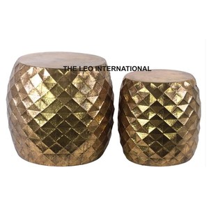 Custom Designed Gold Coffee <b>Table</b> Glass Top Unique Modern Indoor <b>Decorative</b> Aluminum Metal <b>Table</b> Unique Handicraft Style - Product Image 4