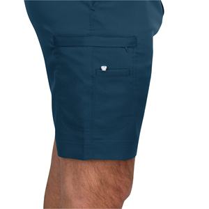 Pantalones cortos de golf con logotipo personalizado para hombre, patrón sólido, lona de poliéster impermeable medio, híbrido, informal, con bolsillos incluidos - Product Image 2