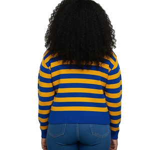 High Quality SGRho Women's Sorority Style <b>Cardigan</b> <b>Sweater</b> 100% Acrylic Casual Knitted <b>Sweater</b> Custom Greek Logo Wholesale OEM - Product Image 3