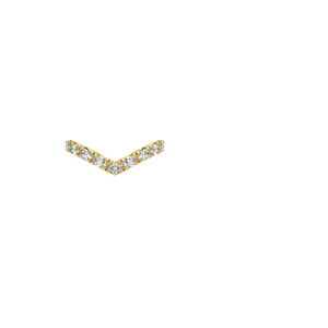 Anillo de boda con diamantes en forma de V contorneado LR - Product Image 3