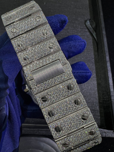 Reloj de Lujo de Moda Hip Hop de Acero Inoxidable con Diamantes de Moissanita VVS, Movimiento de Cuarzo, para Hombre, Logotipo Personalizado, Venta al por Mayor, Pasa el Test de Diamantes - Product Image 4