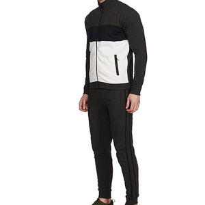 Ensemble de survêtement noir pour homme à manches longues, sweat-shirt à col montant, pantalon de jogging avec poches latérales, coupe classique, idéal pour l'automne - Product Image 3