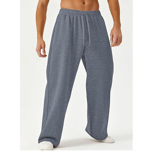 Pantalones Deportivos Casuales de Verano para Hombre, Corte Recto Regular, Estilo Vintage, Cintura Ajustable, 100% Algodón, Ecológicos, Antiarrugas, de Secado Rápido - Product Image 3