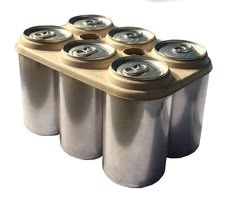 Wholesale <b>Biodegradable</b> Recycled Kraft <b>Paper</b> Beer Can Holder Replacement Molded Pulp Compostable Beverage Carrier 6th Can Holder - Product Image 1