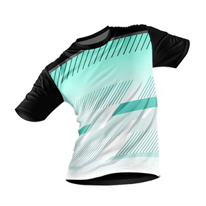 เสื้อกีฬาผู้ชาย โพลีเอสเตอร์ แขนครึ่งตัว คอกลม พิมพ์ลายดิจิตอลแบบซับลิเมชั่นทั่วตัว - Product Image 5