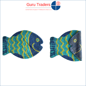 Tapis de bain antidérapant en coton 100% de qualité supérieure, avec support thermocollé, vendu par un fournisseur indien renommé auprès des grossistes authentiques. - Product Image 4