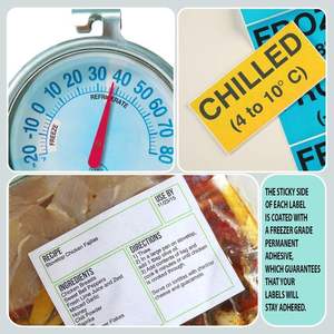 Confezione da 4000 etichette a trasferimento termico Fanfold 4 \ "X 6 \" rotoli autoadesivi perforati di grado giallo Freezer per la stampa postale - Product Image 3