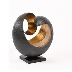 Sculpture abstraite en laiton et aluminium, art décoratif en métal, statue, figurine d'art métallique pour hôtel, décoration de table à domicile - Product Image 3