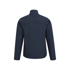 Veste polaire homme bleu marine thermosoudée, col montant, fermeture éclair, coupe-vent, décontractée, pour l'automne, coupe régulière, en polyester - Product Image 2