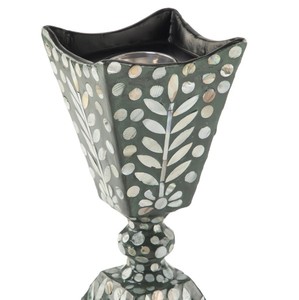 Art Empire Exports – Brûleur à Bakhoor de Luxe en Résine Vert Nacre, Mabkhara Arabe pour Encens Oud, Artisanat Religieux en Bois de Santal - Product Image 3