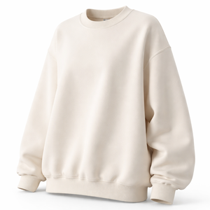 เสื้อสเวตเชิ้ตคอกลมโอเวอร์ไซส์สั่งทำขายส่ง ผ้าฝ้าย 100% สำหรับผู้หญิง - ผู้ผลิตและจำหน่ายแบบ OEM - Product Image 3