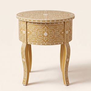 Mesa de Noche Moderna de Lujo con Incrustaciones de Hueso, Estilo Fantasía, Duradera, Hecha a Mano, Mueble de Madera para Sala de Estar, Decoración de Dormitorio - Product Image 2