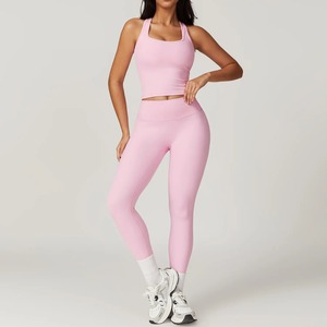 Luxury Yoga Set Premium Quality Fitness Training Outfit Lightweight Breathable Stretchable Activewear - Product Image 2