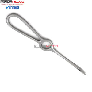 Aguja de Sutura Veterinaria Buhner de Acero Inoxidable Alemán Reutilizable, Longitud Total de 8 Pulgadas, Instrumento Quirúrgico de Alta Resistencia para Animales Grandes - Product Image 3