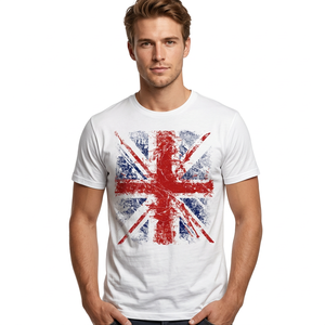 Camiseta Blanca de Manga Corta para Hombre con Estampado, Cuello Redondo, Corte Regular, Algodón Jersey - Product Image 2