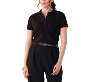 Camiseta Polo de Golf para Mujer al por Mayor, Manga Corta, Cuello y Puños con Ribete, Absorbe la Humedad, Estilo Casual de Negocios, Logotipo Personalizado - Product Image 1