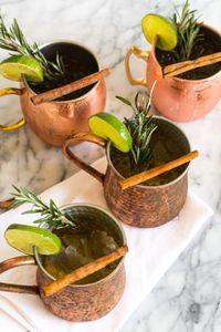 Copper Moscow mule mug set for stylish gourmet beverage events hammered finish metal cups durable reusable party mugs - Product Image 2