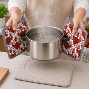 Nouveauté : Porte-ustensiles en coton 100% avec un magnifique design imprimé, au prix le plus bas, fabriqué en Inde. - Product Image 1