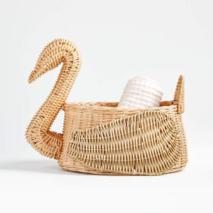 Panier de rangement en rotin naturel Handwicker Swan, paniers de rangement pour organiser les jouets, les couvertures, les livres, en provenance du Vietnam - Product Image 3