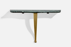 Mesa Consola de Latón Contemporánea de Nuevo Diseño con Patina de Bronce, Incrustaciones de Latón, Mesa de Acento Texturizada de Lujo, Mesa de Entrada Premium con Vidrio Tejido - Product Image 5
