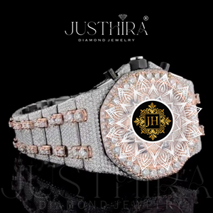 Best Quality Luxury Stainless Steel Antique Moissanite Diamond Watch Fully Iced Quartz Movement Water Resistant Sapphire Crystal - Product Image 4