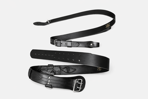 Ceinture Sam Browne en cuir véritable avec bandoulière croisée, style britannique - Product Image 2