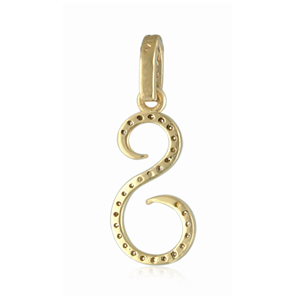 จี้เพชรธรรมชาติทรงหยดน้ำ ทองคำ 14k สีเหลือง ตัวอักษร S แบบเขียนด้วยลายมือ จี้ทำมือ งานละเอียด ขายส่ง จี้สำหรับทุกเพศ - Product Image 6