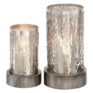 Créez du glamour et de la sophistication dans votre salon de Noël Bougeoirs Lot de 2 pour le salon Salle de bain Appartement Moder - Product Image 1