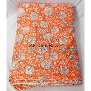 Tissu artisanal indien imprimé au bloc, 100 % coton tissé, léger, écologique, respirant et à séchage rapide pour vêtements femme et fille - Product Image 3
