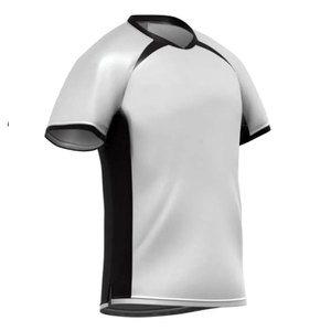 Ensemble short et maillot de rugby unisexe, color-block, sublimé, anti-humidité, coupe classique, toutes saisons - Product Image 5