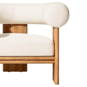 Fauteuil d'appoint en bois rembourré, fauteuil lounge moderne, siège de détente pour salon et ensembles de jardin - Product Image 2